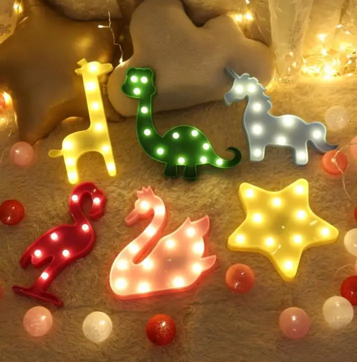 

Led Night Light 3 AAA Battery Children Led Lamps Home Living Room Decoration