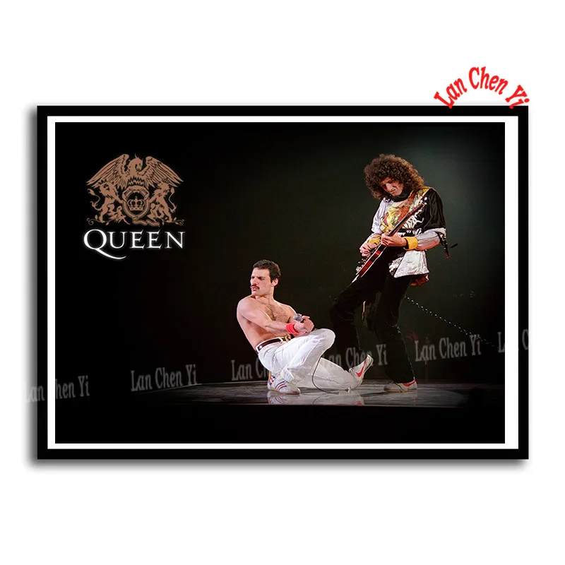 Queen Rock band бумажные плакаты с покрытием, домашний Декор, живопись, настенные Стикеры, бумажные плакаты 42*30 см - Цвет: Кофе