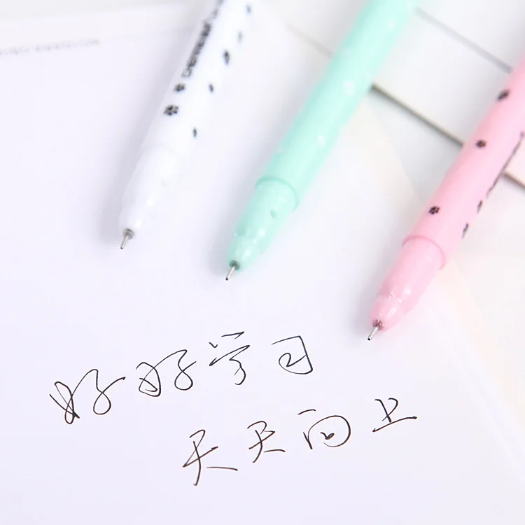 (Шт. 1 шт./распродажа) Кривая голова кота гелевая ручка набор ключей Kawaii школьные