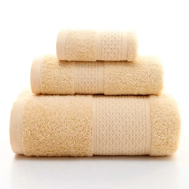 High quality Towel set (bathtowel + facetowel + handtowel) New 100 COTTON 3PC FACE HAND BATH