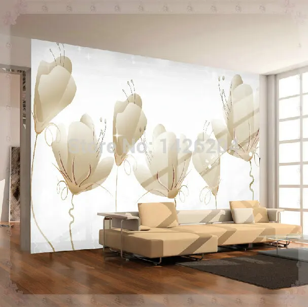 Aliexpress.com : acquista great wall moderna 3d del fiore del ... Carta da parati 3d moderna