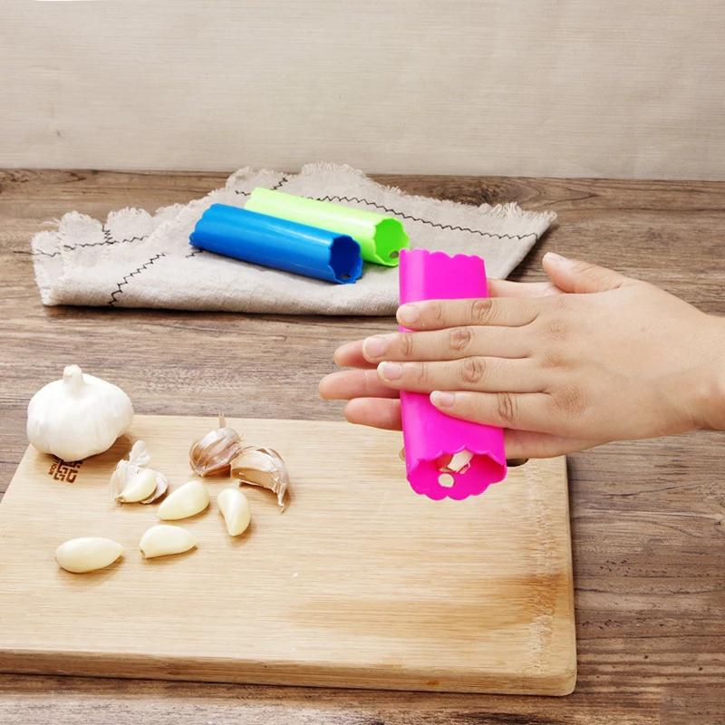 

Silicone Garlic Peeler Easy Kitchen Tool Garlic Stripper Tube Garlic Peeling Kitchen Gadgets Accessories Color Random Home Goods