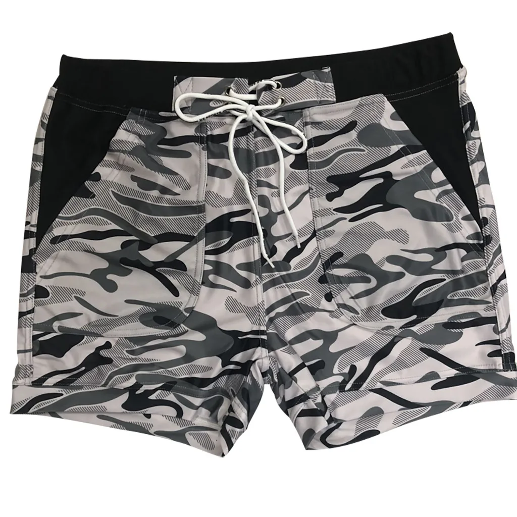 

Men Swim Shorts Swimwear Swimming Trunks Underwear Running Boxer Briefs Pants Beach Shorts Men Bottoms Anti-UV Quick Dry Shorts