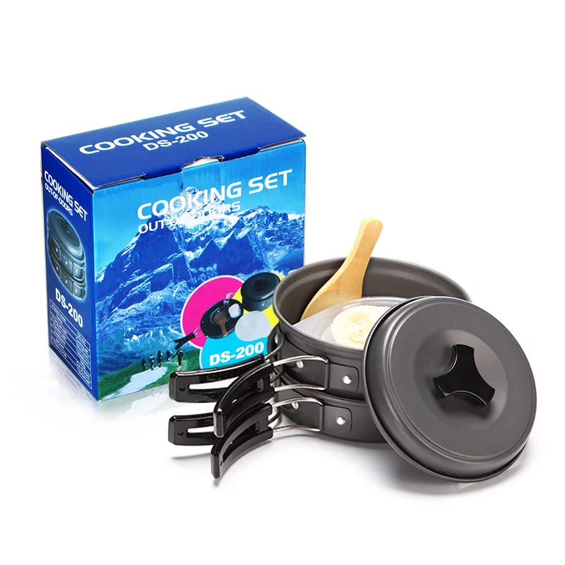 Desert&Fox Outdoor Cookware 1-2 Person Picnic Tableware, Portable Pot, Pan, Bowl Set Backpacking Hinking, Travel Tools Desert&Fox Outdoor Cookware 1-2 Person Picnic Tableware, Portable Pot, Pan, Bowl Set Backpacking Hinking, Travel Tools