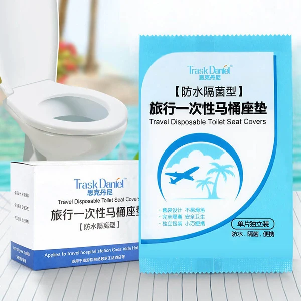 

50/100 pcs Disposable Toilet Seat Cover Waterproof Portable Antibacterial Travel Safety E2S