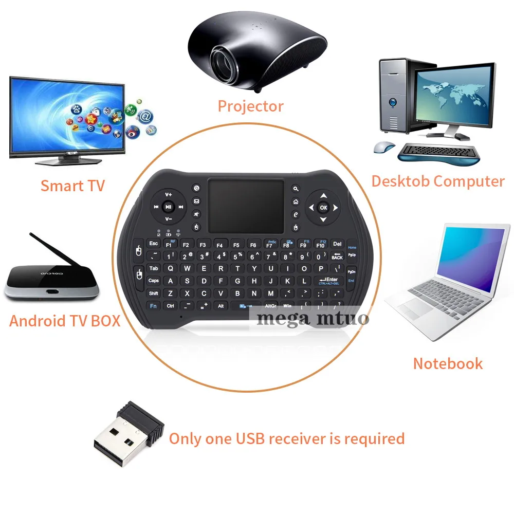 Беспроводная клавиатура MT10 с тачпадом i8 для Android tv BOX Air mouse, русский, английский, тайский, испанский, иврит, арабский, немецкий, французский, 2,4 ГГц