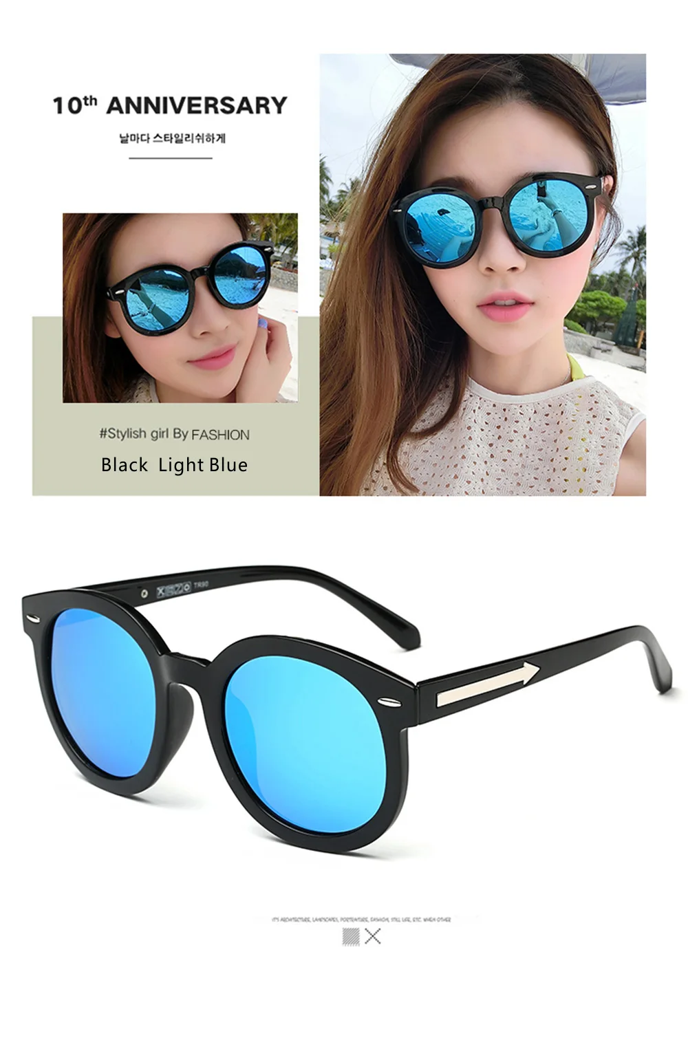 Raydem горячая Распродажа Продвижение Круглые Женские Полароид Oculos De Sol Feminina Солнцезащитные очки женские поляризованные зеркальные большие рамки