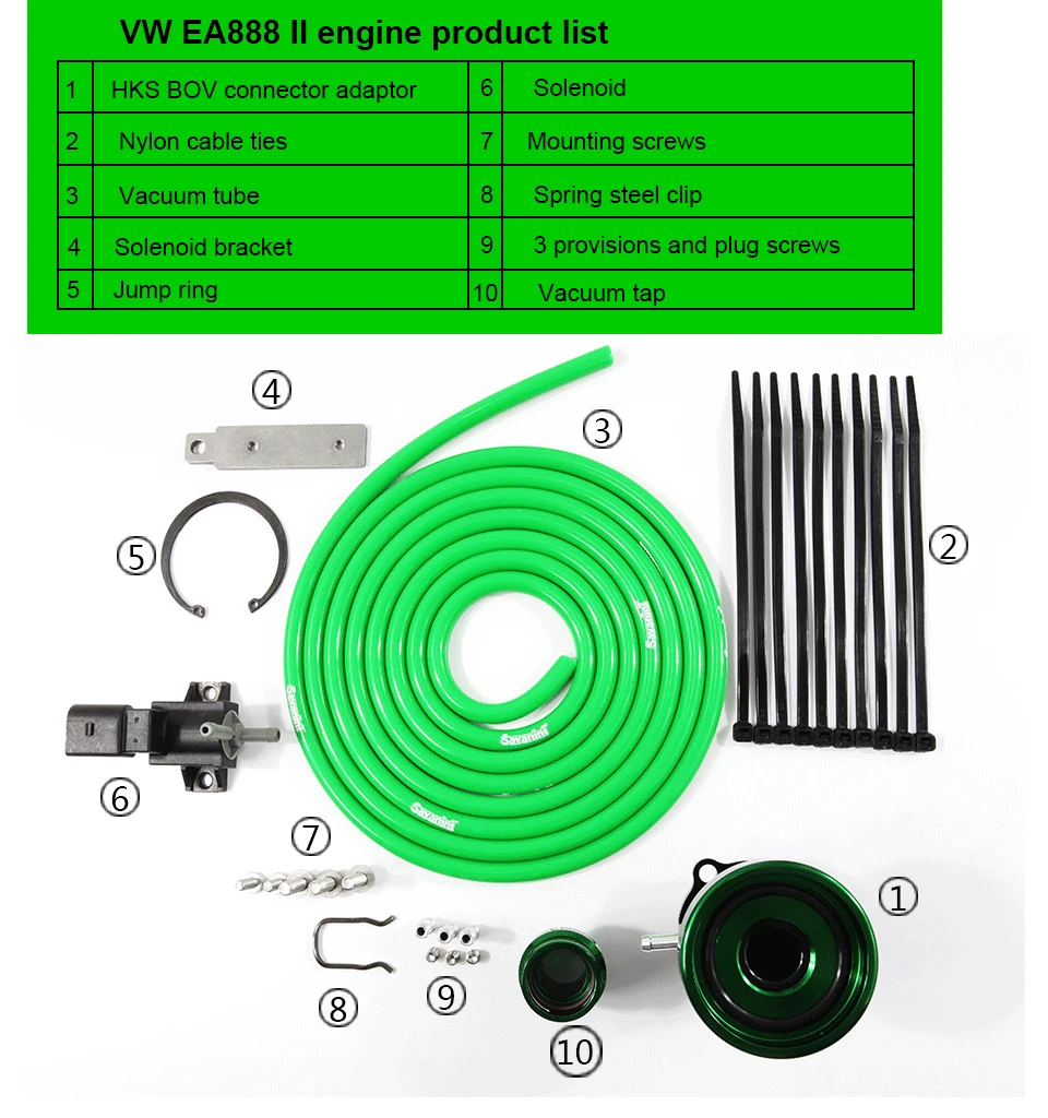 BOV Соединительный адаптер для Volkswagen Golf 6 GTI R Scirocco Magton Skoda Octavia 2,0 T 1,8 T EA888 II двигатель. Алюминий из алюминиевого сплава