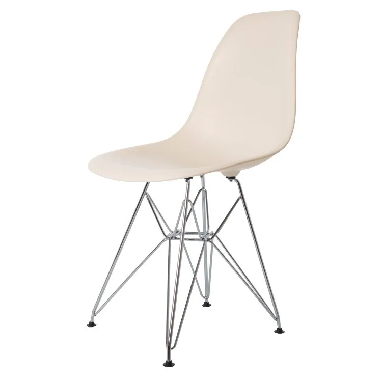Современные Дизайн обеденный стул/Пластик и металла ногой стул/современная мода Дизайн Лидер продаж простой современная мебель стул - Цвет: Cream