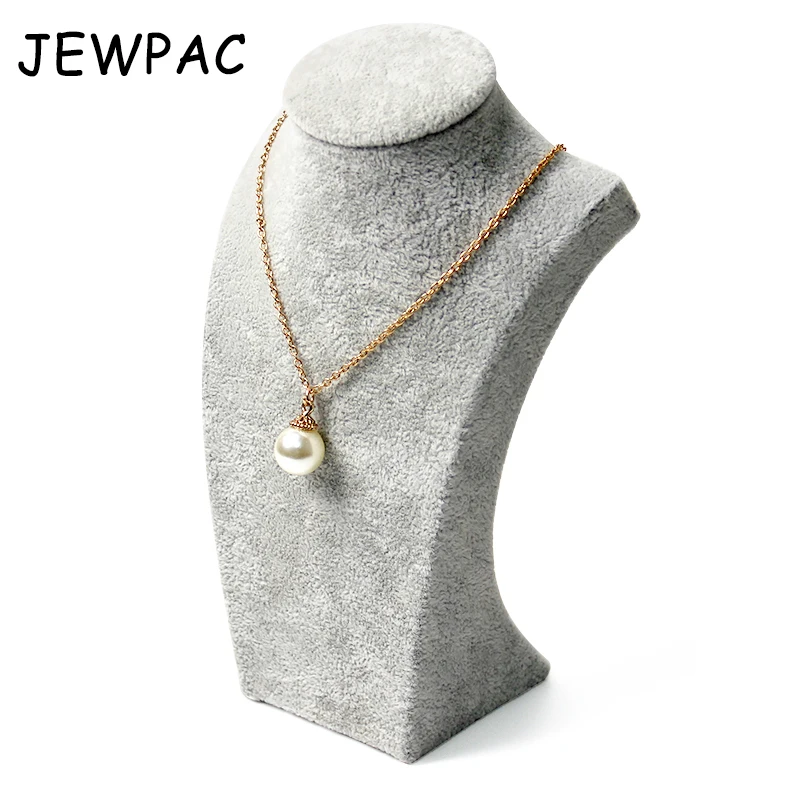 JEWPAC 20 см лед бархат ювелирных изделий Дисплей Стенд кулон и ожерелье подставка