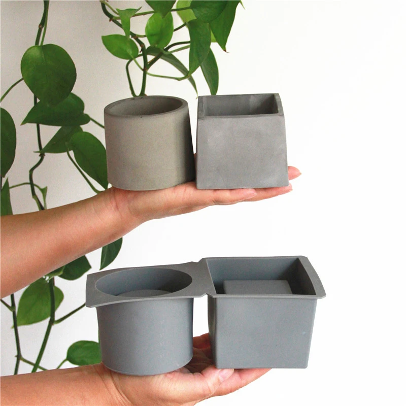 コンクリート植木鉢セメント金型多肉植物ポットコンクリートプランター金型diyプランターポモールド樹脂型 Clay Molds Aliexpress