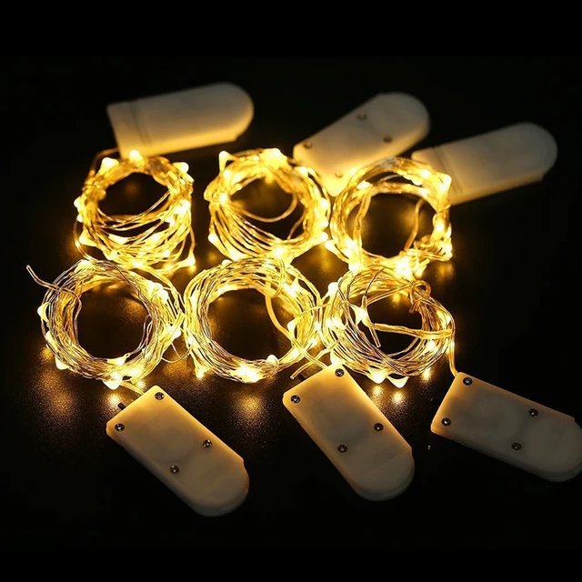 Waterproof Fairy Light CR2032 3AA Battery Powered LED String Light Christmas Light Silver Wire For Wedding Xmas Garland Party