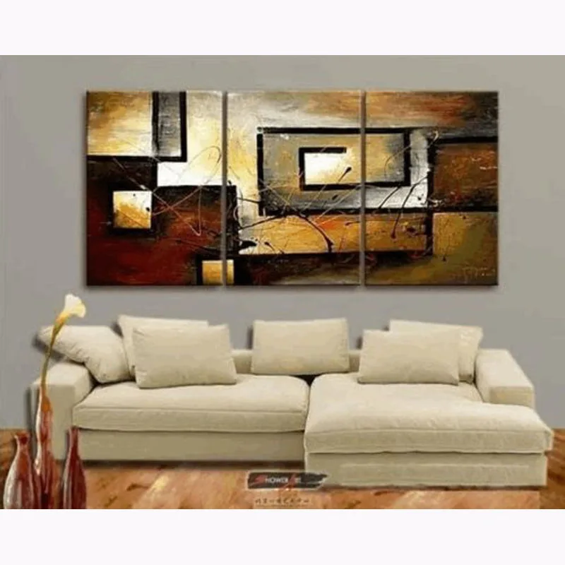 100 Hand Painted Modern Oil Painting On Canvas Wall Art Home Decoration 3p For Living