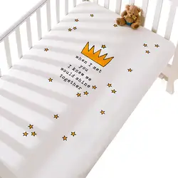Детские кроватки установлены простыни 100% хлопок новорожденных Комплект Детская кроватка простыни детские постельные принадлежности