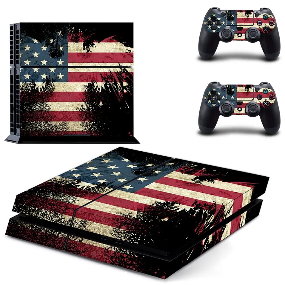 Американский флаг наклейки стикеры на кожу для sony Playstation 4 PS4 консоли+ 2 предмета наклейки для PS4 контроллер