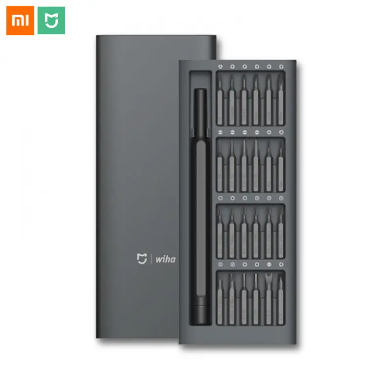 

Original Xiaomi Wiha Daily Use Screwdriver Kit 24 Precision Magnetic Bits Alluminum Box DIY Screw Driver Set For Smart home