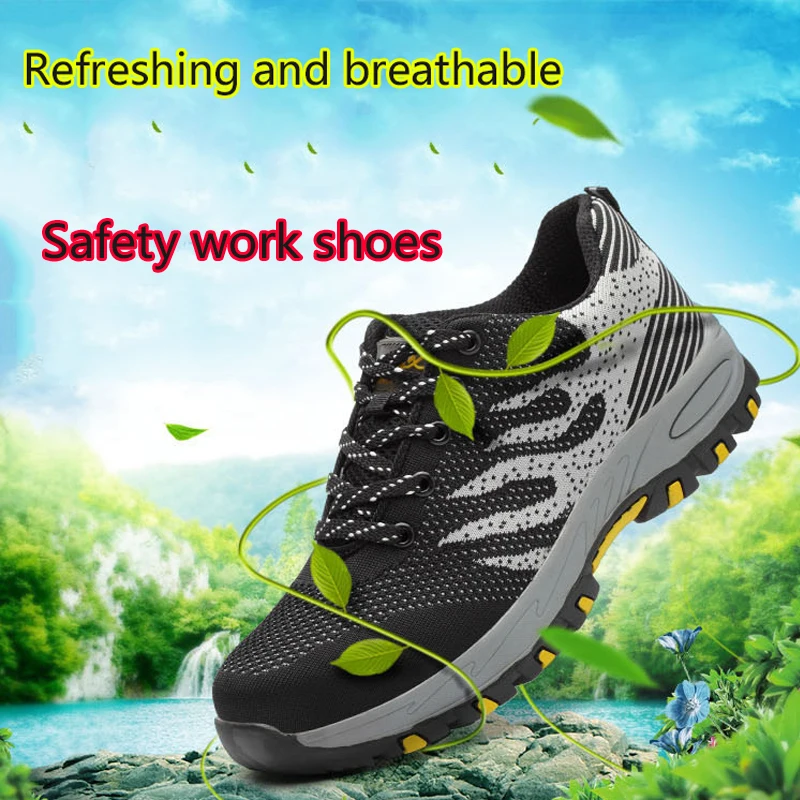 Дышащая обувь Chuteira для спорта и отдыха, страховая рабочая обувь, противопрокольная защитная обувь, нескользящая износостойкая Рабочая обувь