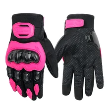 Носимые защитные перчатки для езды на мотоцикле, дышащие перчатки для работы на ощупь, черные, зеленые, красные, розовые, для женщин, мужчин, женщин, унисекс