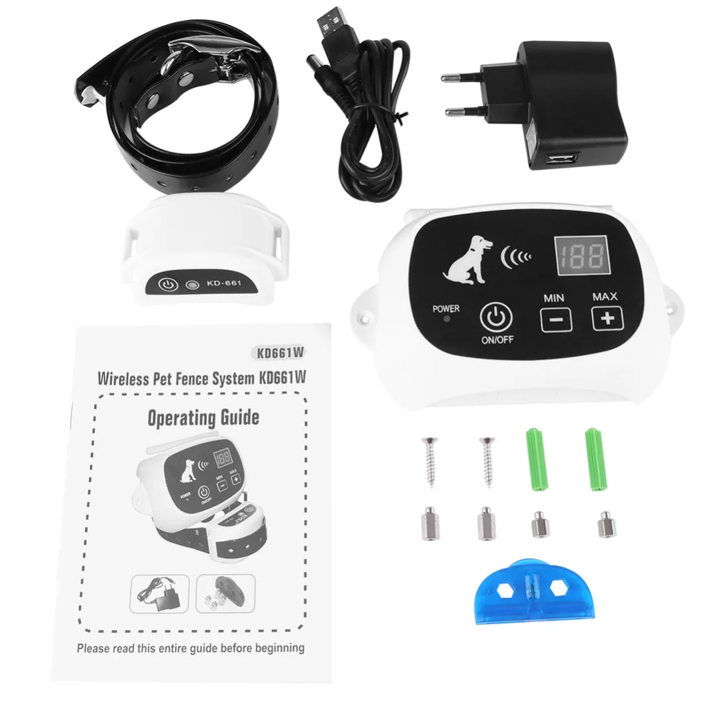 

2 Types Wireless Electric Safety Pet Dog Training Fence Collar Rechargeable Pet Safe In the Garden