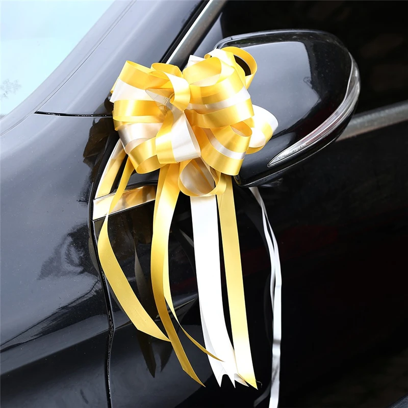 10pcs DIY Pull Bow Ribbons Wedding Birthday Party Decor Gift Packing Romantic Home Car Decor Pull Flower Ribbons Party Supplies (2)