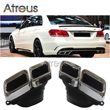 Atreus 1Set Chrome 304 Stainless Steel Exhaust Muffler/Tips For Mercedes Benz W222 W212 W205 R231 S65 S63 E63 Accessories