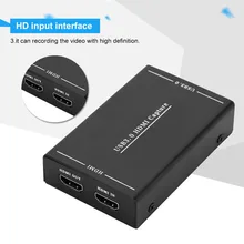 HDMI к USB 3,0 захвата видео коробка нажатием одной кнопки Запись коробка Регистраторы адаптер для window7 8 10 для компьютера