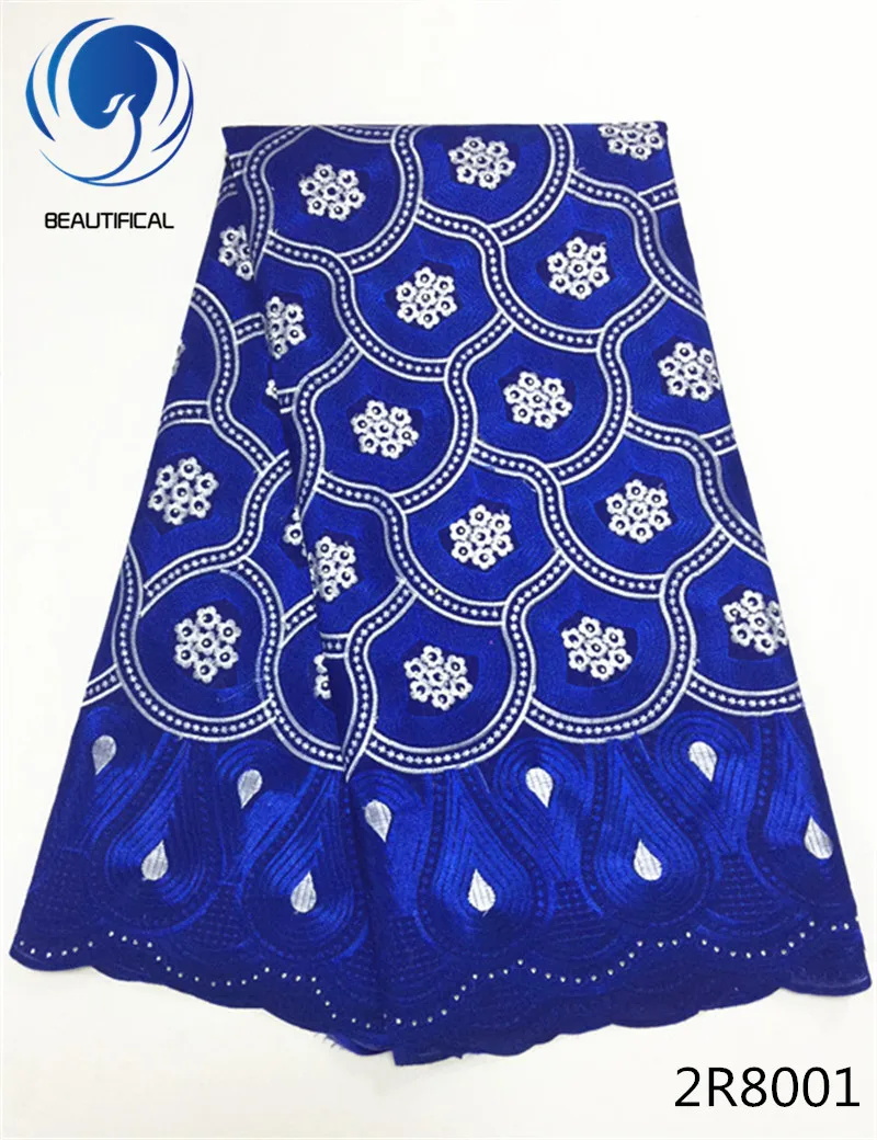 

Beautifical Royal blue Swiss voile lace fabric for tradition big occasion High quality Nigerian swiss cotton lace fabric 2R80