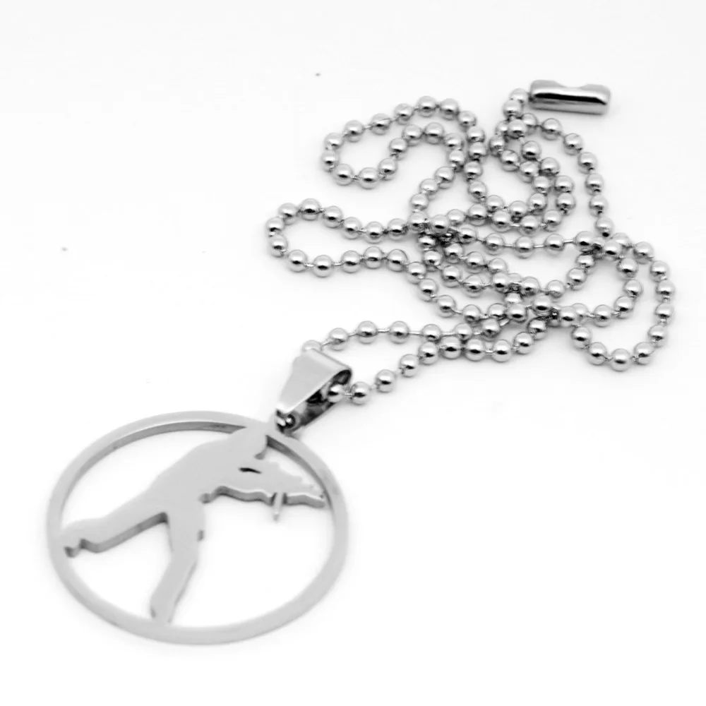 Ожерелье из нержавеющей стали Аниме игра CS Logo charm GO Counter Strike Symbol Round Global