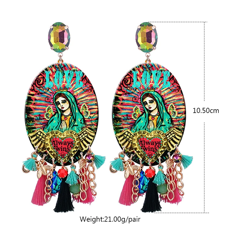 angel Big Drop earrings For woman oorbellen brincos wedding earring statement Size (1)
