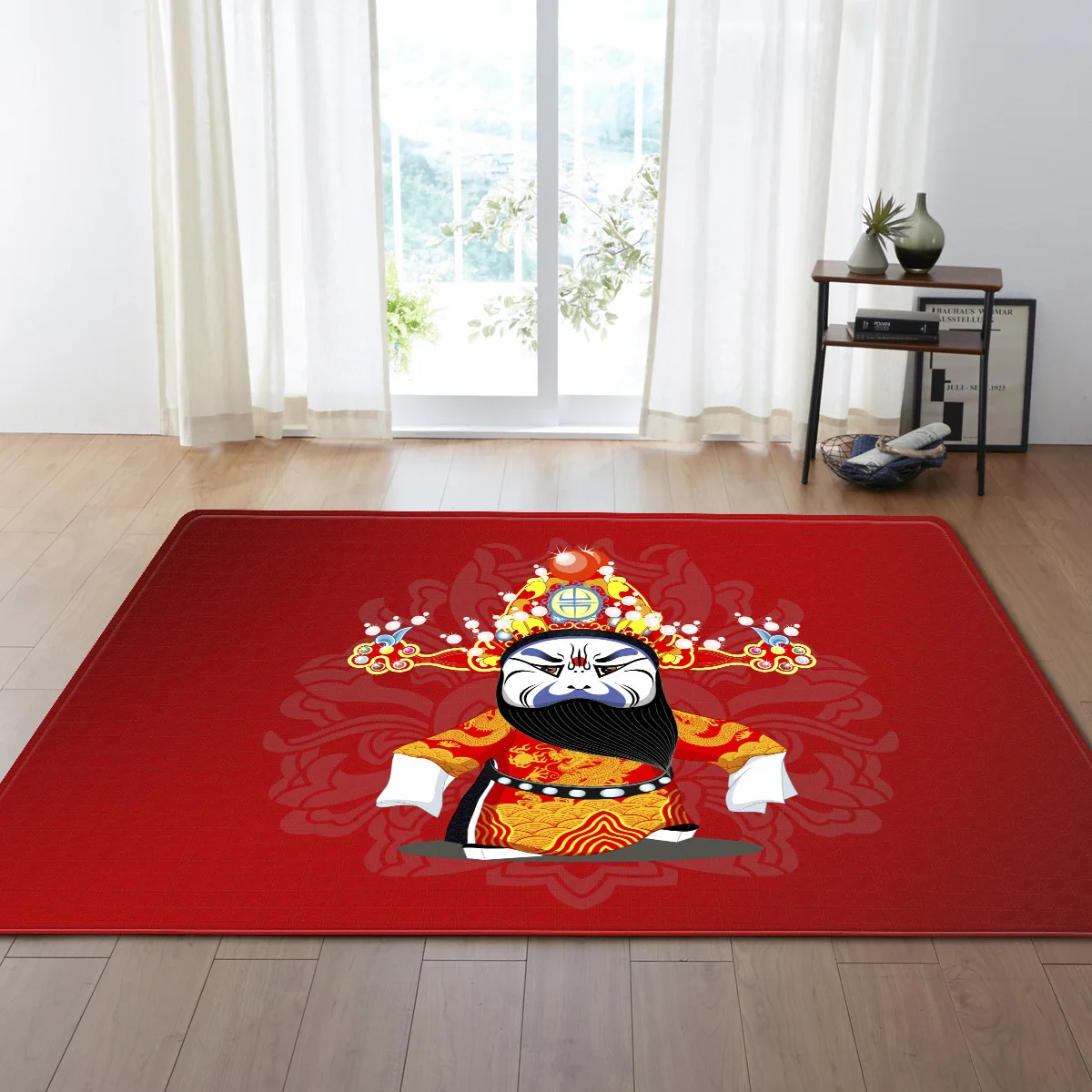 Красный мягкий большой коврик в китайском стиле, коврик для двери, коврик для спальни, гостиной, ванной, прикроватный - Цвет: D-275