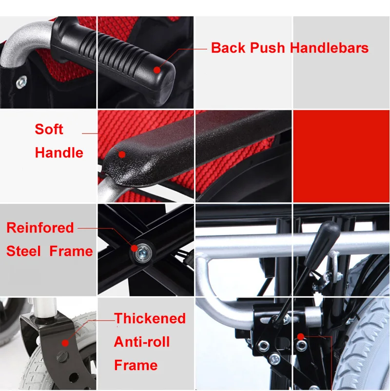 Best Foldable Medical Power Wheelchair Electric Handicapped Scooter with Powerful battery Double Motors for the Disabled and Elderly 3 Best Foldable Medical Power Wheelchair Electric Handicapped Scooter with Powerful battery Double Motors for the Disabled and Elderly 3