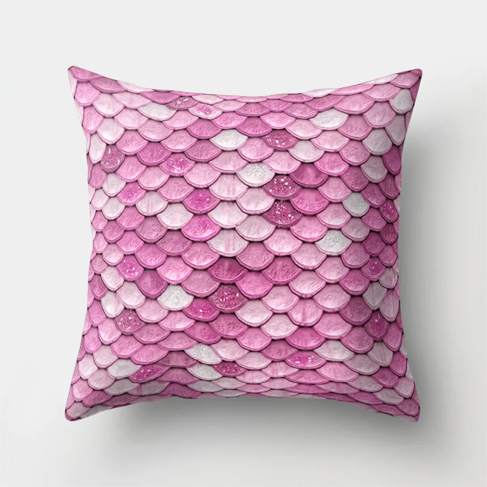 

Mermaid Back Cushion Cover Star Decorative Square Pillow Covers 45x45cm Throw Pillow Sofa Pillowcases for Home Decoration