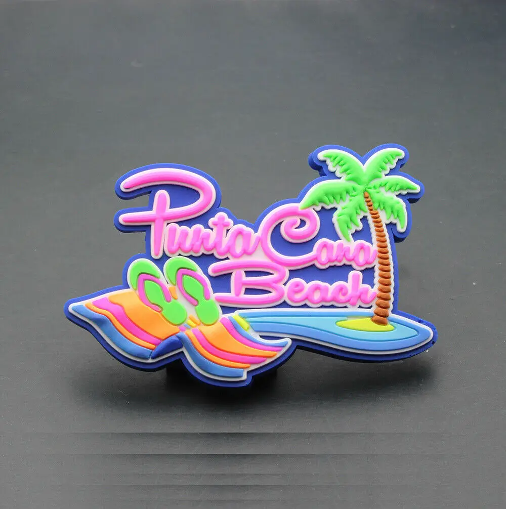 

Punta Cana Beach, Dominica Tourism Tourist Travel Souvenir 3D Rubber Fridge Magnet GIFT IDEA
