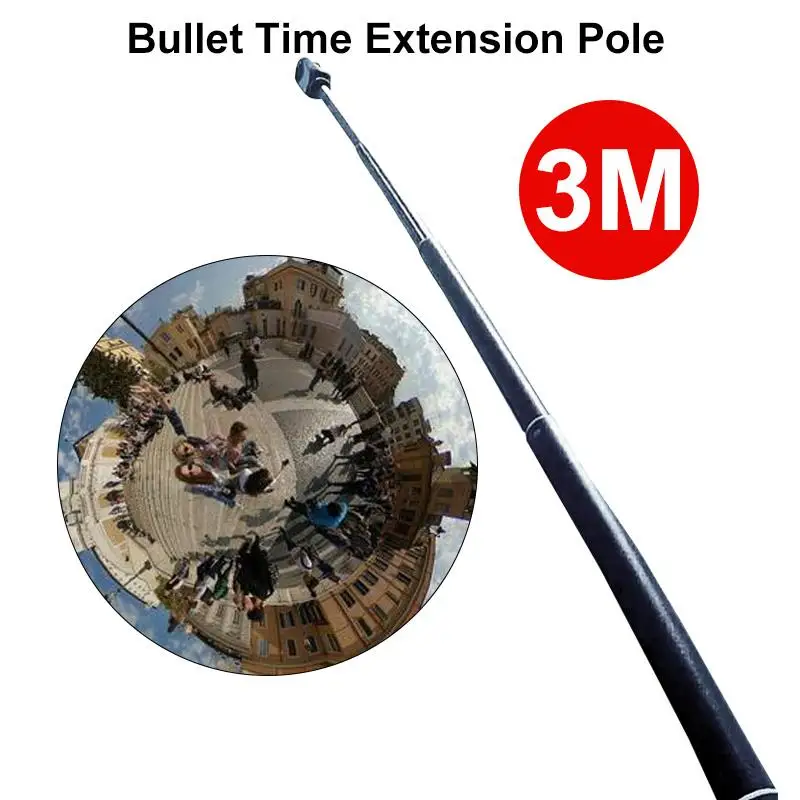 

3M Aluminum Alloy Monopod Selfie Stick for Insta 360 One X/DJI OSMO Action/Pocket/Gopro Hero 7 6 5 Sjcam Camera Accessories