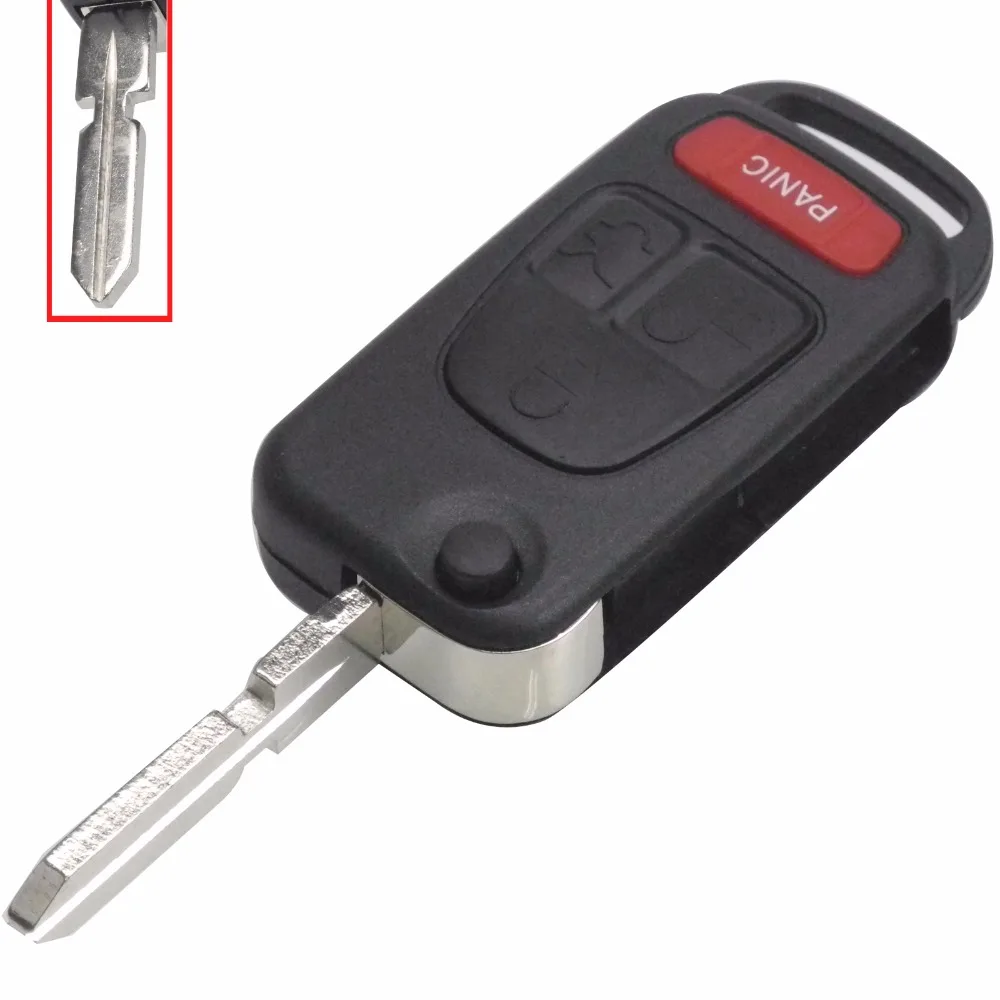 Jingyuqin для Benz MB ML350 ML500 ML320 ML55 AMG ML430 складной Флип Key 4 кнопки чехол для ключа чехол HU39 лезвие