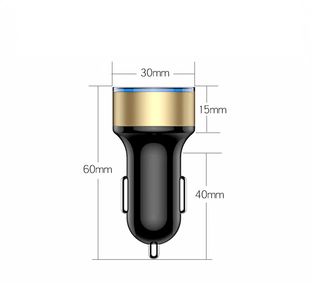 Автомобильное зарядное устройство с цифровым дисплеем, двойной usb-порт 3.1A, usb-адаптер для зарядки, Автомобильный дисплей напряжения, автостайлинг, автомобильное зарядное устройство для телефонов, автомобилей