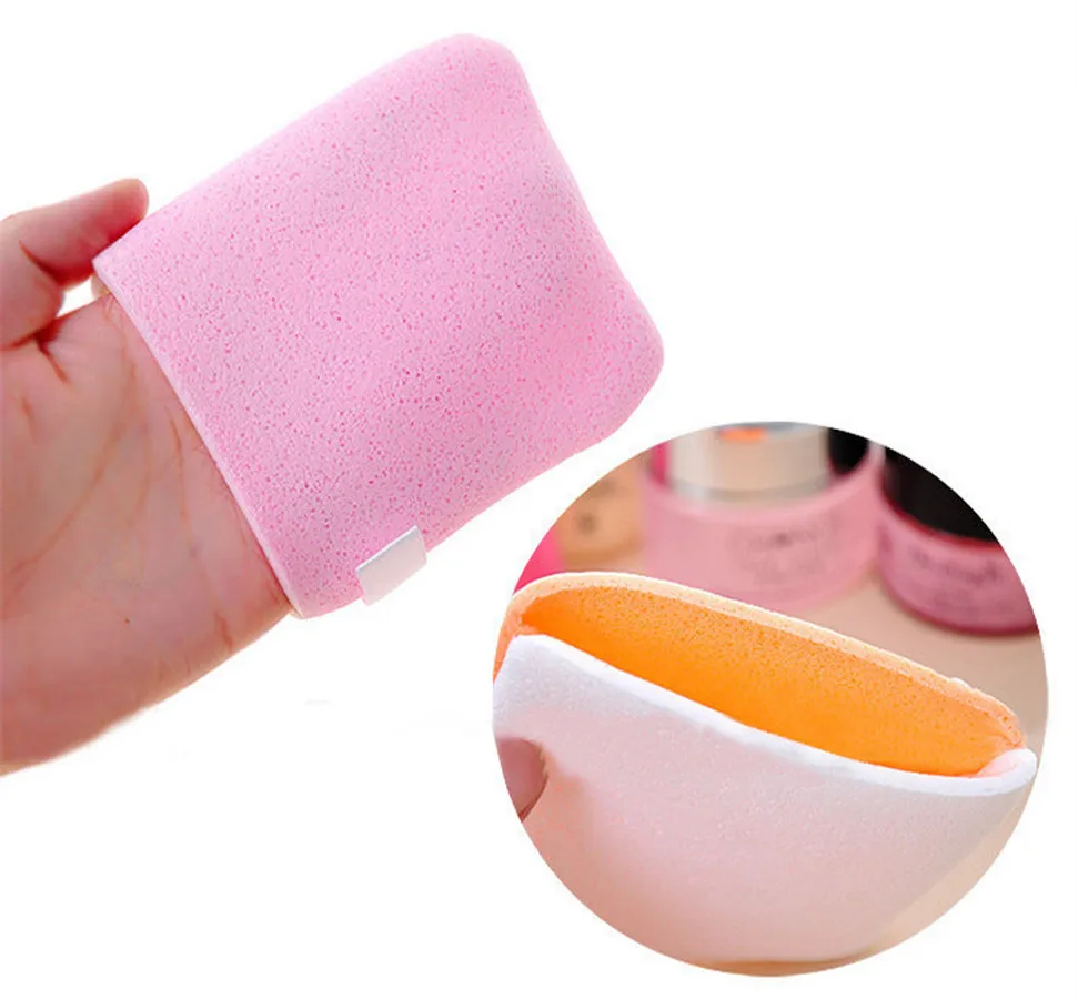 

New face facial wash make up powder brush puff glove care tool