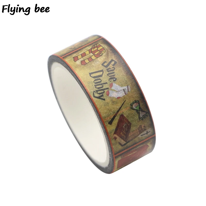 20 шт./лот Flyingbee 15 мм X 5 м Волшебная Academy васи лента бумага DIY декоративная клейкая лента канцелярские маскирующие Ленточные принадлежности X0288