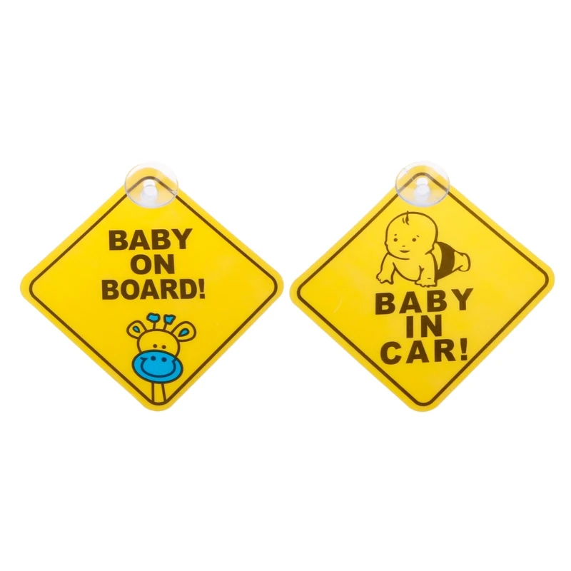 BABY ON BOARD PVC Suck Warning Mark Sign Sticker Car Window Safety Notice Board 10166