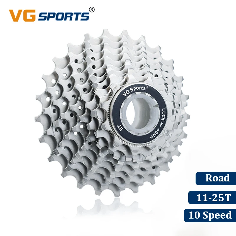 VG الرياضية الدراجة الطريق 10 سرعة كاسيت 10 Velocidade 10 S 25 T دراجة أجزاء كاسيت Freewheel ضرس الترس Cdg خفيفة 254g