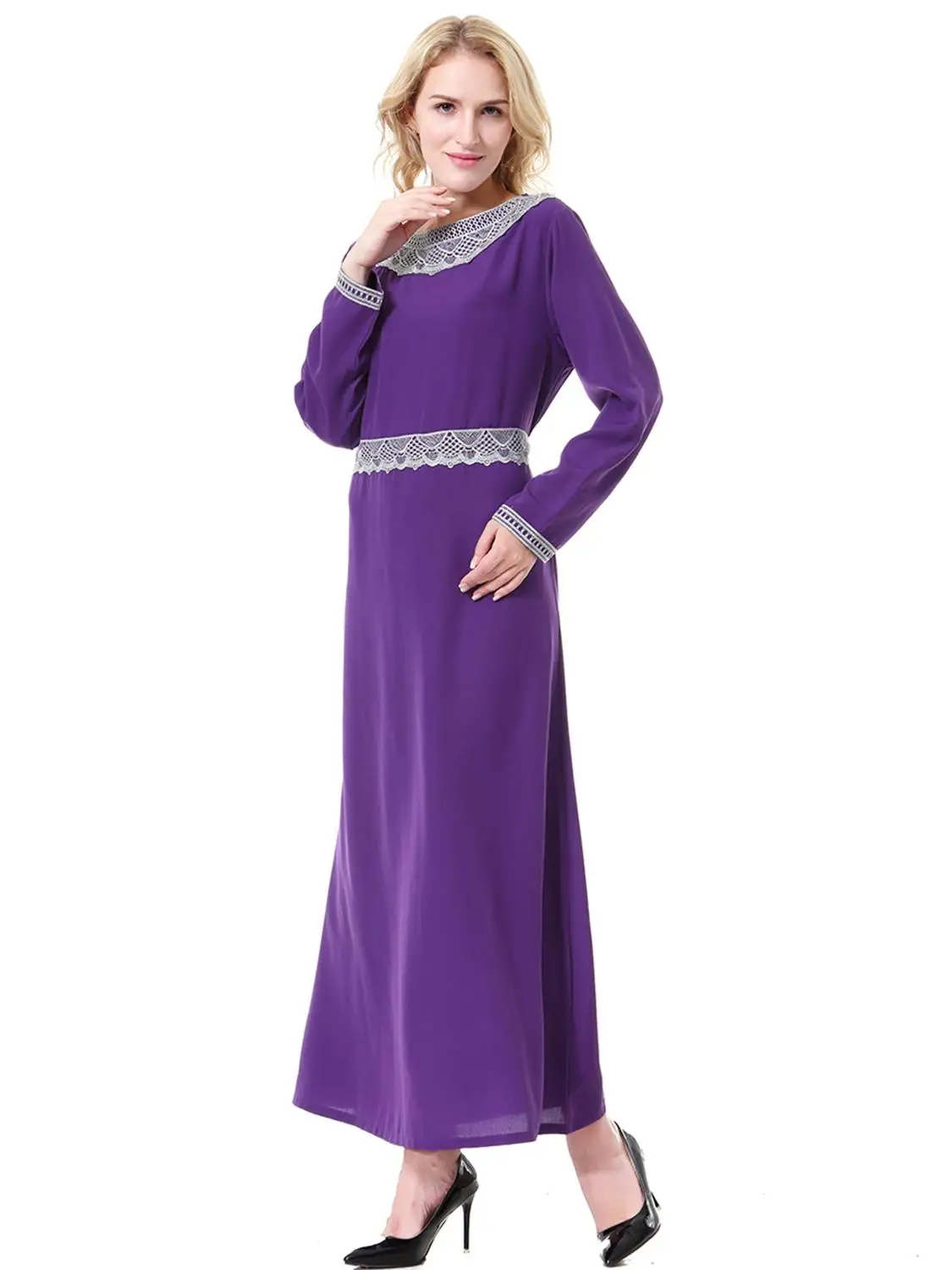 Арабская одежда, женские этнические кружевные платья abaya с вышивкой, женские вечерние длинные платья, исламский кафтан, Vestidos