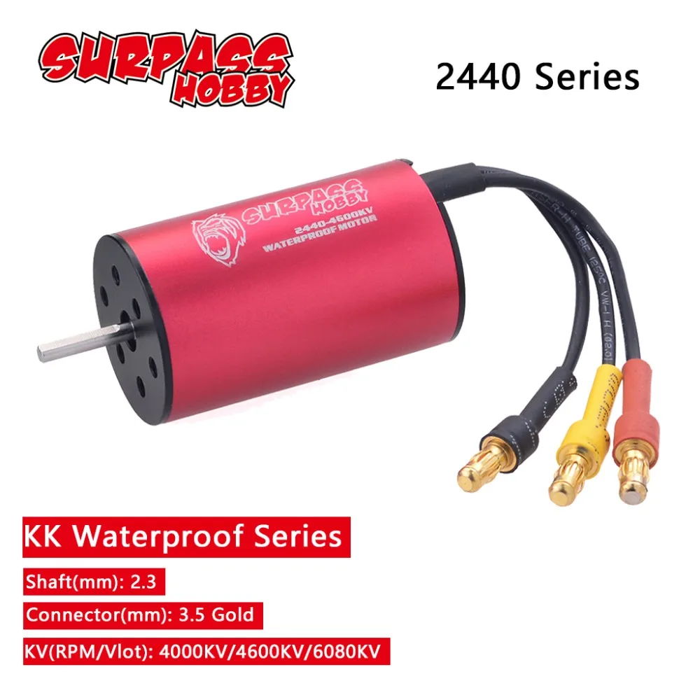 

SURPASSHOBBY KK 2440 4000KV 4600KV 6080KV Waterproof Brushless Motor for Redcat Traxxas HSP 1:16,1:18 RC Drift Racing Climbing O