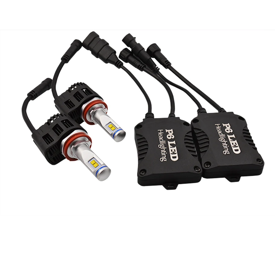 

2pcs Car LED Headlamp 12V H7 Auto Fog Lamp Light h4 LED 4000k Headlight Bulb 3000k 5000K P6 LED H4 55W 6000k