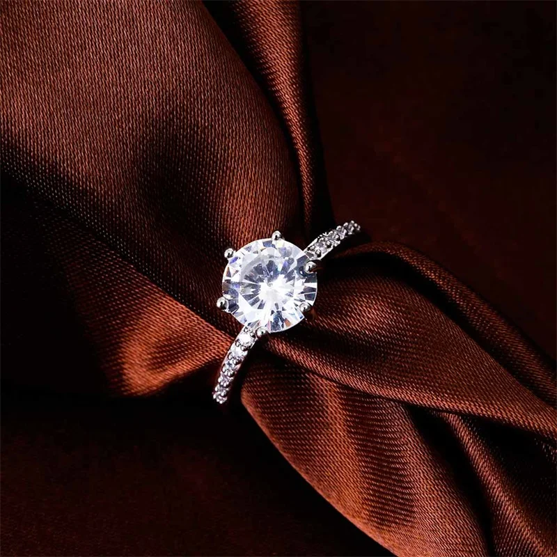 Новое большое обручальное кольцо с кубическим цирконием, женское серебряное кольцо, женские массивные ювелирные украшения, вечерние, подарок