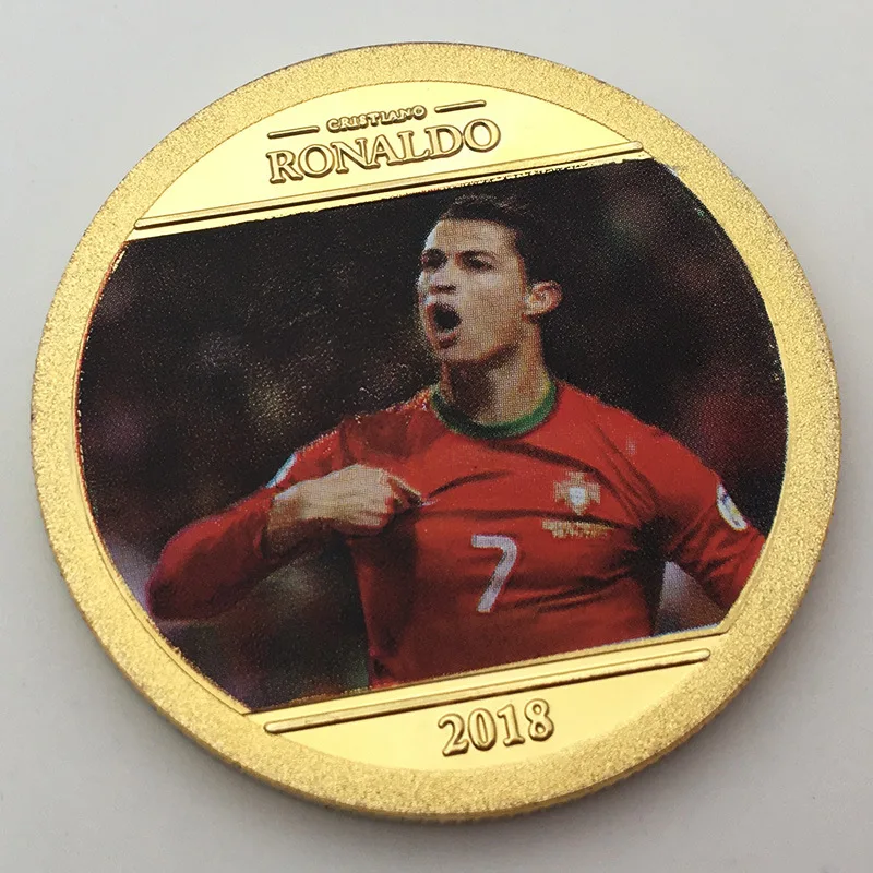 Кубок футбола памятная монета Португалия 7th C Ronaldin медальон в форме монеты король 7-я монета