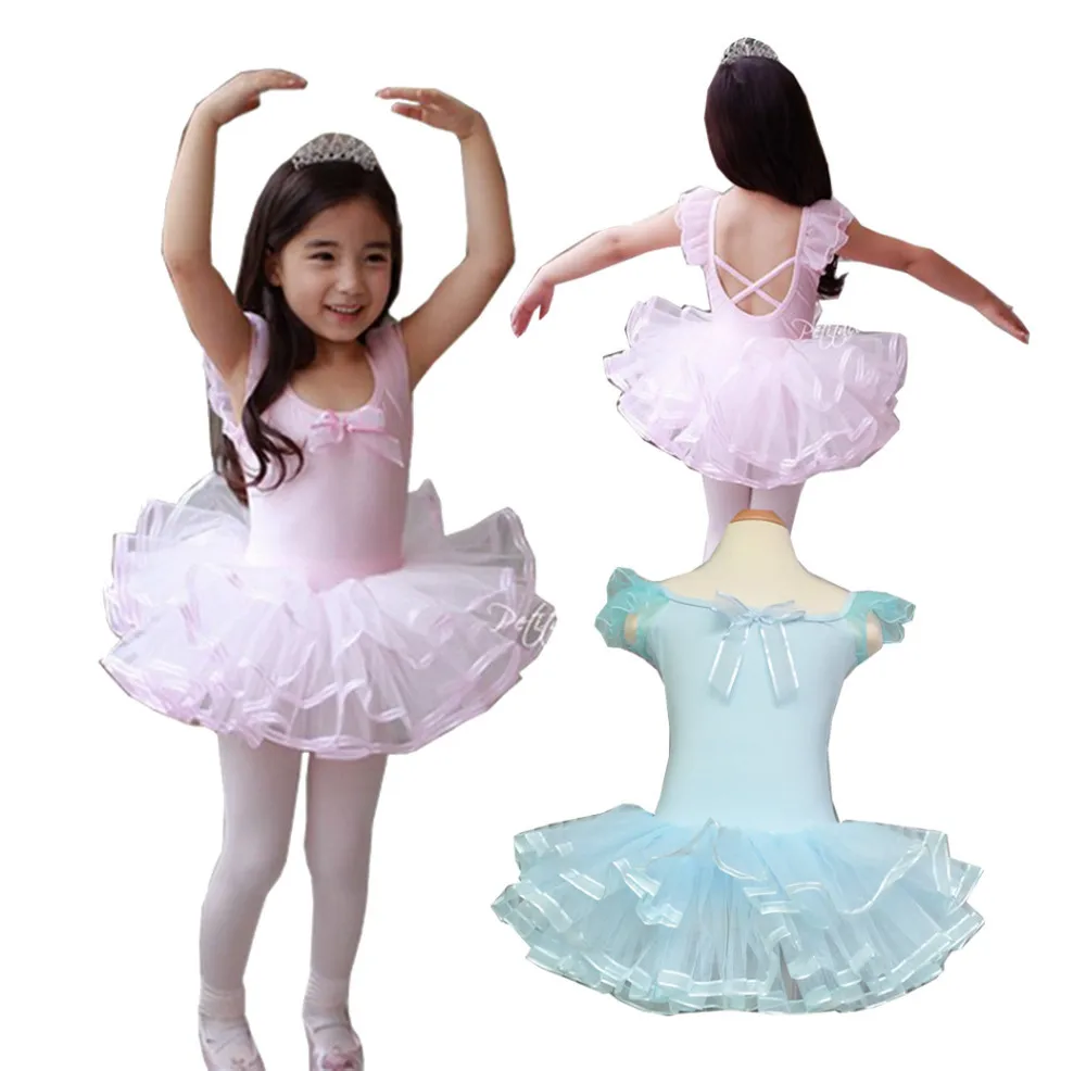 Retail Girls Toddlers Kids Short Sleeve Clothes Ballet Tutu Dance Dress
