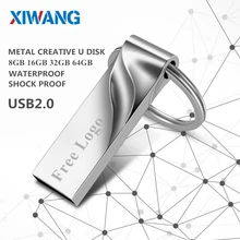 Креативный usb флеш-накопитель 128 Гб 64 Гб металлический ключ Флешка 32 ГБ флеш-накопитель 16 ГБ 8 ГБ USB 2,0 флеш-карта памяти бесплатный логотип
