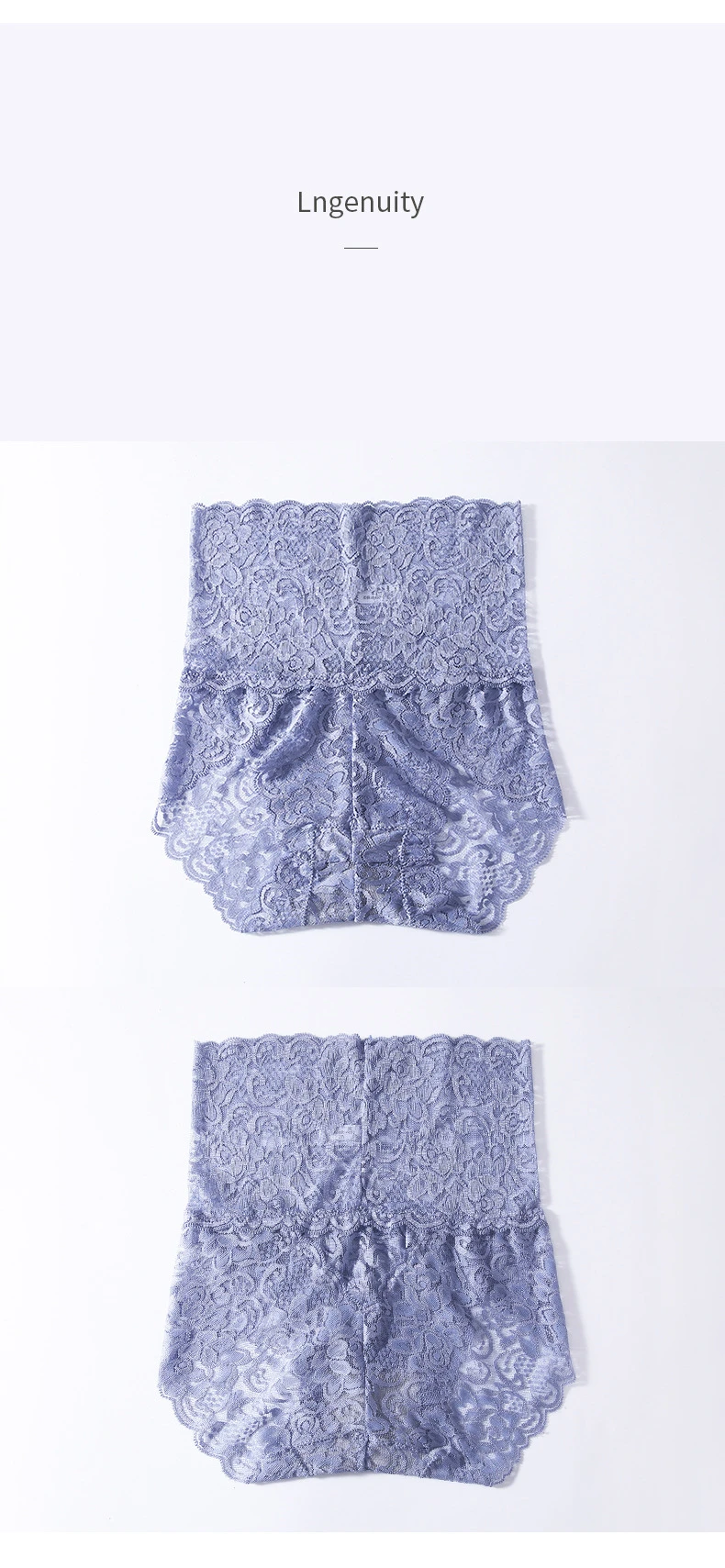 Women's Ultra-thin Seamless Briefs High Waist Panties Plus Size Lace Sexy Lingerie Women Transparent Sexy Knickers Underwear 19 (13)
