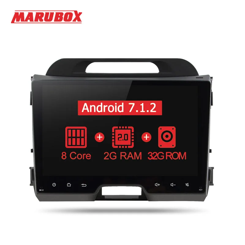 Excellent Marubox 9A211MT8 Car multimedia player for kia sportage 2010-2016 android 8.1 Octa core 2G RAM 32G ROM 9 inch GPS Radio wifi 0