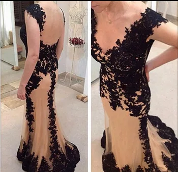 

2016 elegant mermaid lace appliques formal evening dress deep v neck sexy evening dresses backless sexy cheap evening gowns